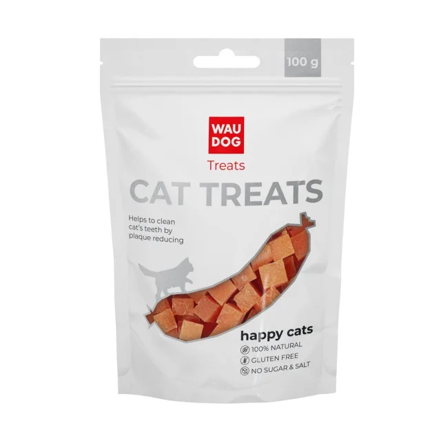 Ласощі Waudog Treats, "Курячі кубики (0.8×0.8см)", для котів, 100 г