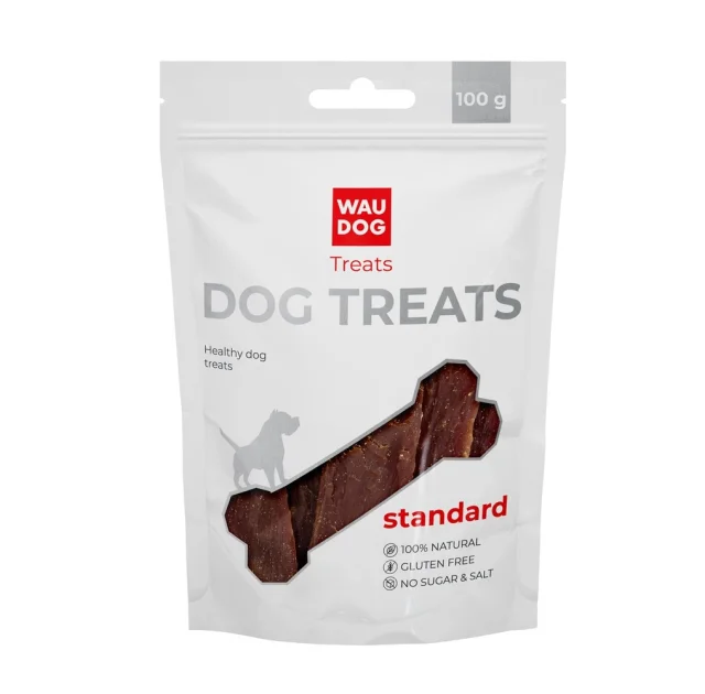 Ласощі для собак Waudog Treats "Качине в'ялене м'ясо" для собак, 100 г