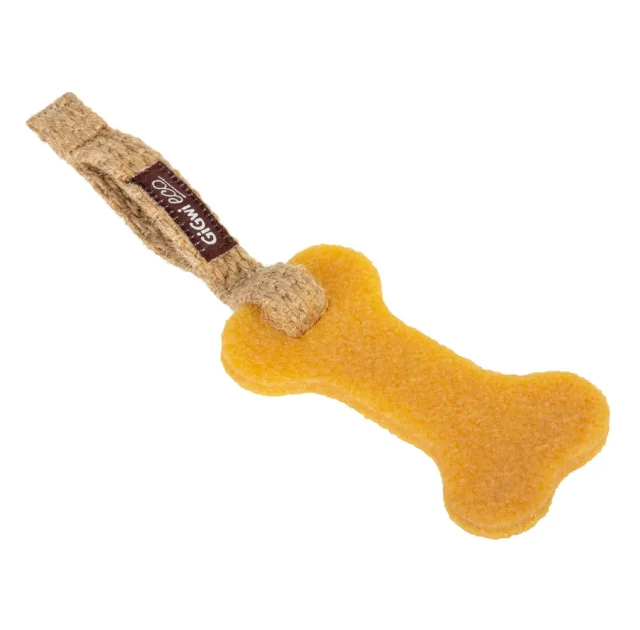 Игрушка GiGwi Gum Gum, для собак, Резиновая кость малая, экорезина, текстиль, 24 см