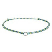 Шнурок для адресника из паракорда Waudog Smart ID "Colors of freedom", светоотражающий, размер М, диаметр 4 мм, длина 42-76 см