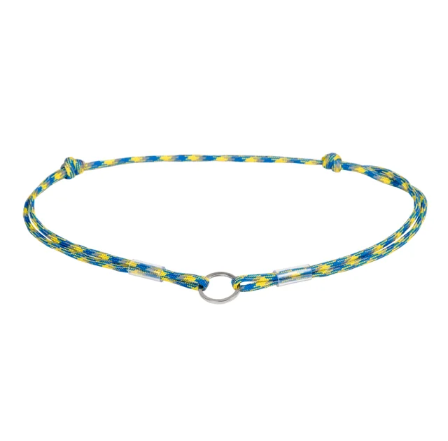 Шнурок для адресника из паракорда Waudog Smart ID "Colors of freedom", светоотражающий, размер М, диаметр 4 мм, длина 42-76 см