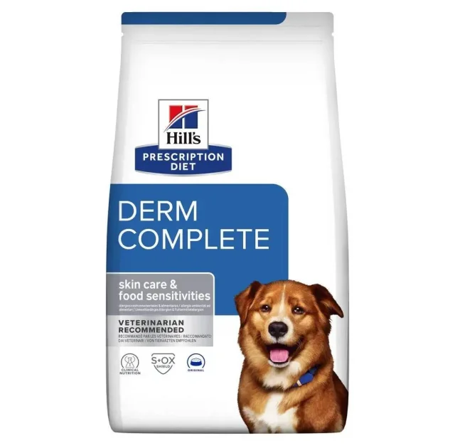 Сухий корм Hill's Prescription Diet Canine Derm Complete корм для собак, при харчовій алергії та атопічному дерматиті, яйце та рис, 4 кг