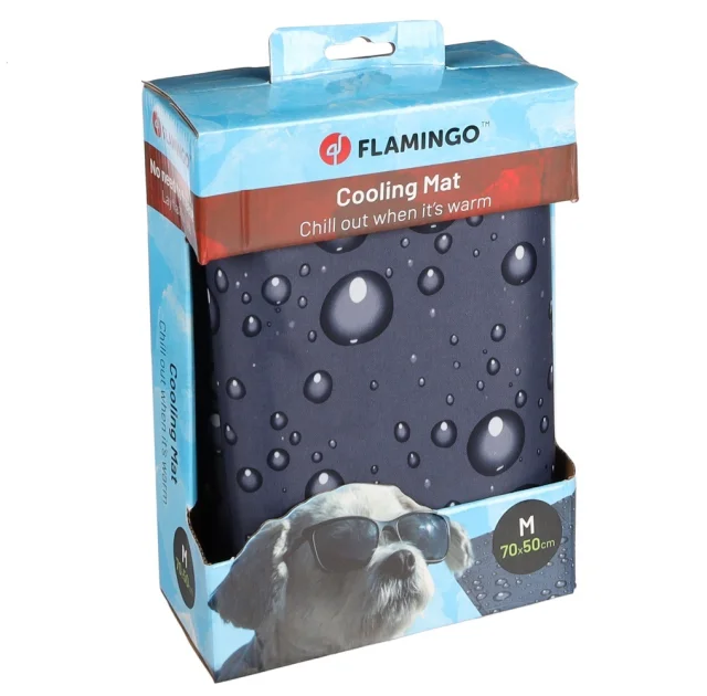 Коврик охлаждающий Flamingo Cooling Mat для животных, размер M, 70×50 см, серый