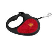 Поводок-рулетка Waudog R-leash для собак, рисунок "Супермен Лого красный", L, 50 кг, 5 м, черный