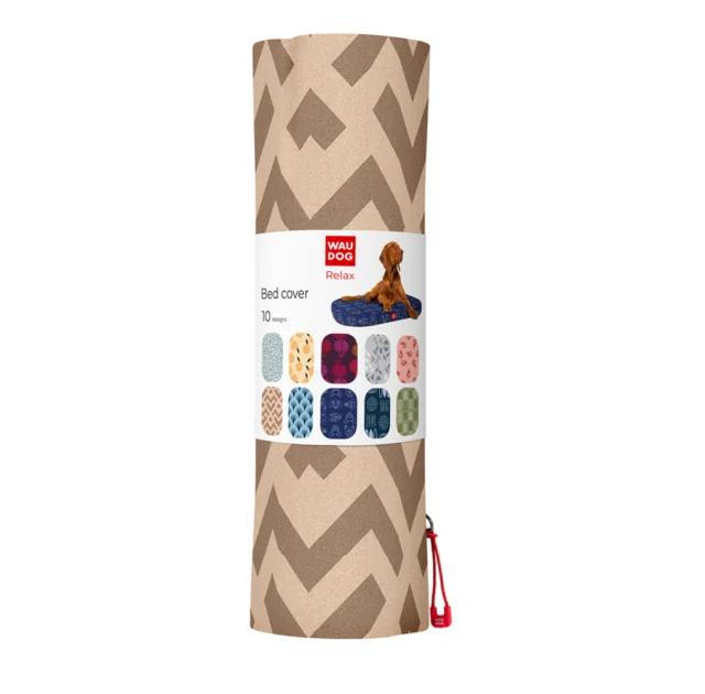 Чехол для лежанки Waudog Relax, рисунок "Треугольники" для собак S, ширина 55 см, 40см