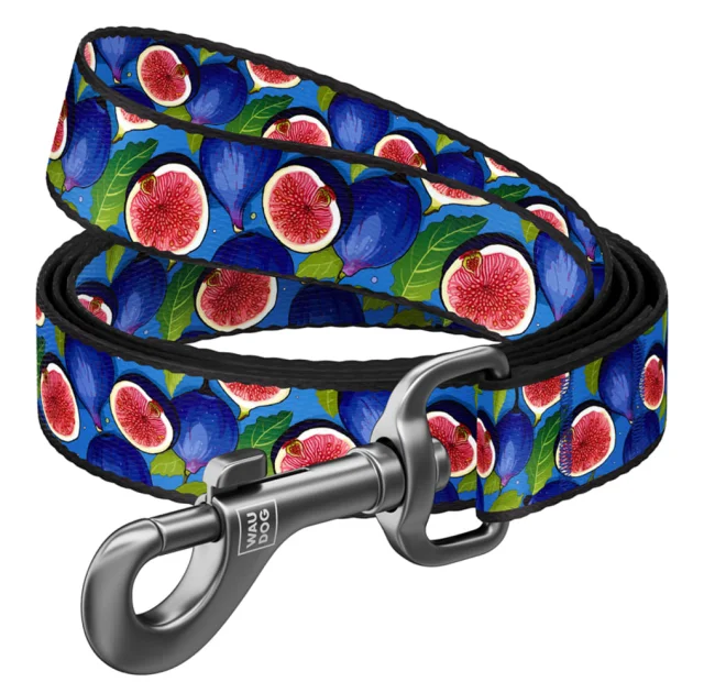 Поводок Waudog Nylon для собак, рисунок "Инжир", нейлоновый, M, ширина: 20 мм, длина: 122 см