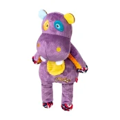 Игрушка GiGwi Plush для собак, Бегемот с веревками и пищалкой, текстиль, 34 см