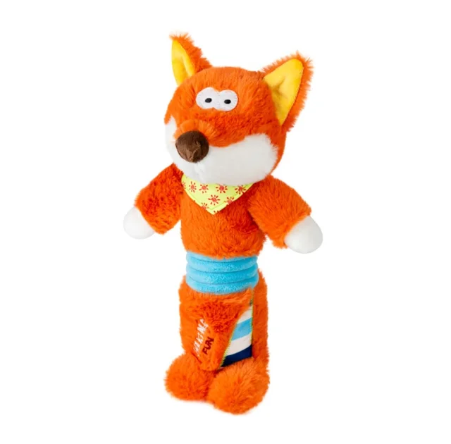 Игрушка GiGwi Shaking Fun для собак, Лис с большой пищалкой, текстиль, плюш, 32 см
