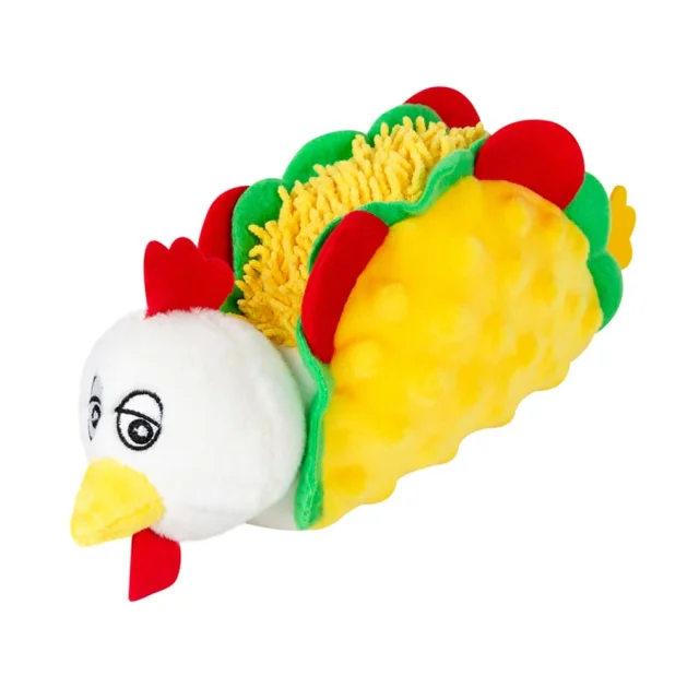 Іграшка GiGwi Foody Friends для собак, Курячий Тако з пищалкою, текстиль, плюш, 26 см