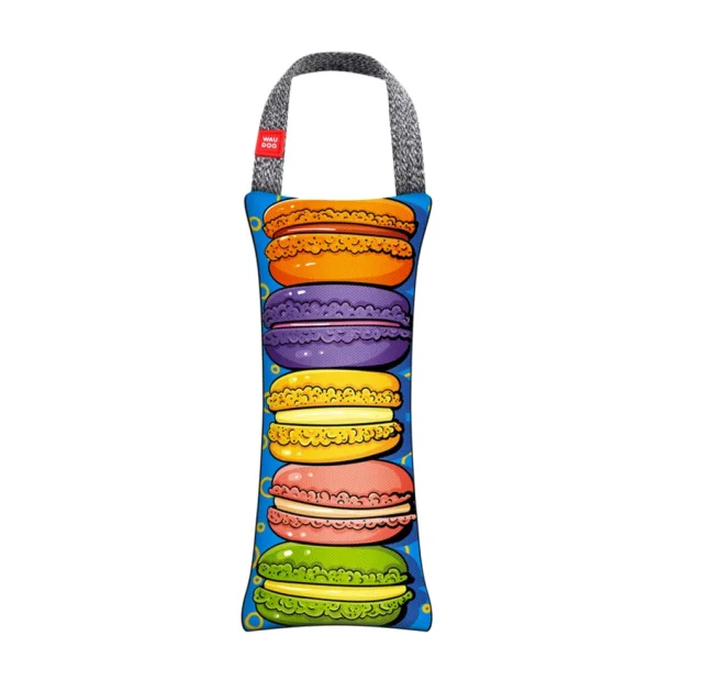 Игрушка Waudog Fun для собак с пищалкой, рисунок "Макароны", S, ширина 7 см, Д 16 см