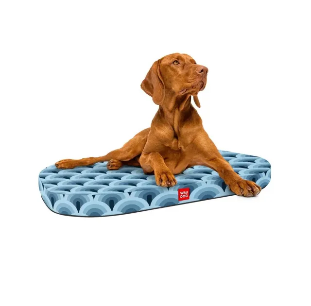 Лежанка Waudog Relax для собак, рисунок "Волны", с сменным чехлом, L, ширина 100 см, длина 70 см