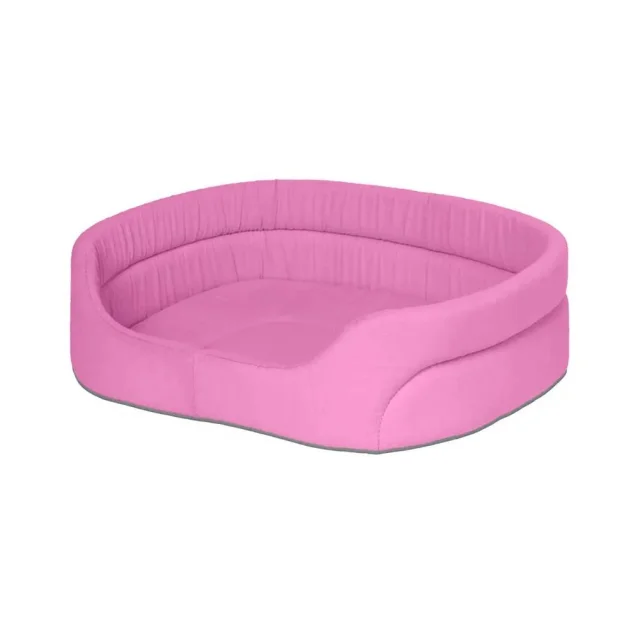 Лежанка Теремок для животных, S, ширина 34 см, Д 45 см, высота 14 см, розовый