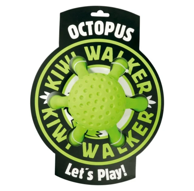 Игрушка Kiwi Walker Осьминог для собак, зеленый, 12 см