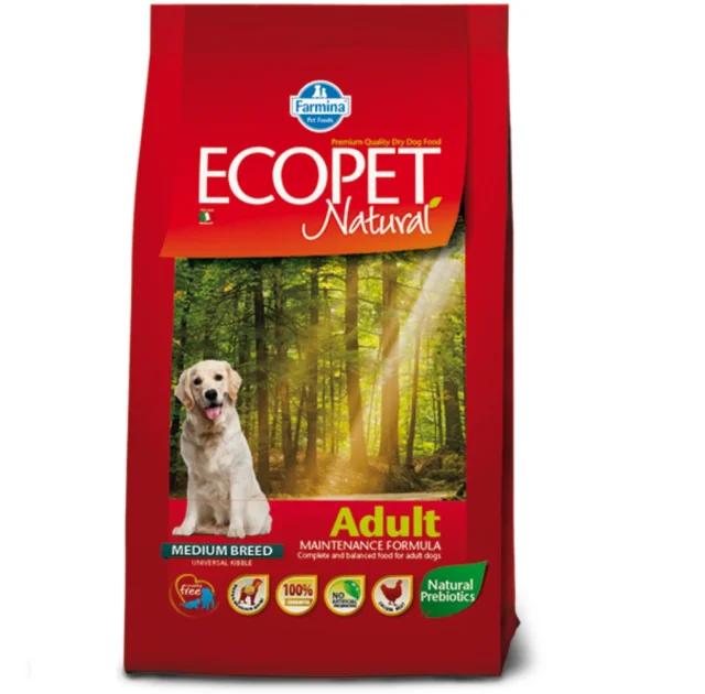 Сухий корм Farmina Ecopet Natural Adult Medium для дорослих собак середніх порід, з куркою, 2.5 кг