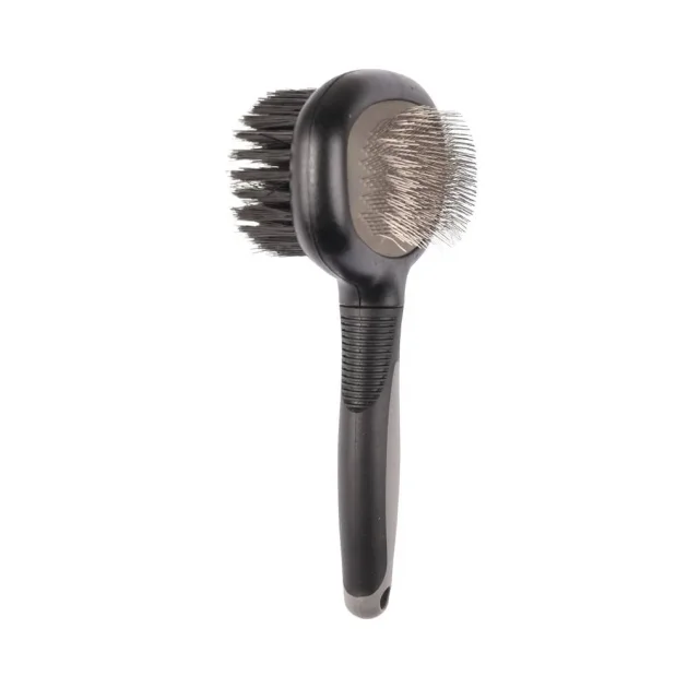 Двухсторонняя щетка-пуходерка Flamingo Brush Comfort для собак, размер L, 19×11.3 см