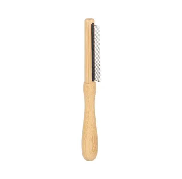 Гребінець Flamingo Flea Comb Babu для вичісування бліх, бамбук, 69 зубців, 21×3.5 см