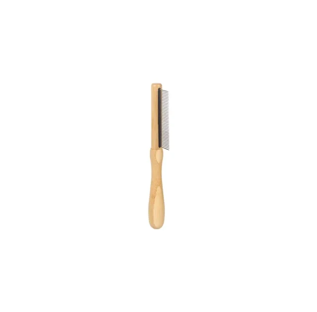 Гребінець Flamingo Comb Medium Babu для собак, бамбук, з середніми зубцями (24 шт), 21×3.9 см