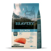 Сухой корм Bravery Salmon Large/Medium Adult, для собак средних и крупных пород, с лососем, 4 кг