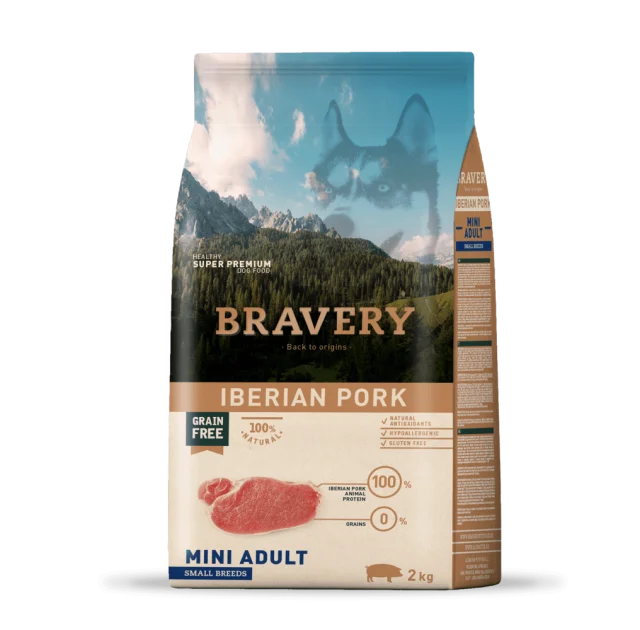 Сухий корм Bravery Iberian Pork Mini Adult, собак дрібних порід, з іберійською свининою, 2 кг