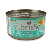 Консерва Croci Vibrisse Jelly для котів, курка з тілапією в соусі з водоростей, 70 г