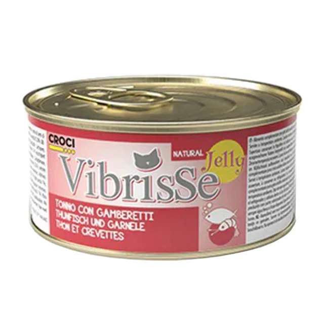 Консерва Croci Vibrisse Jelly для котів, тунець, креветки в желе, 70 г
