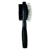 Гребінець-щітка TatraPet Dog Salon двостороння з гумовою ручкою, 5×19 см