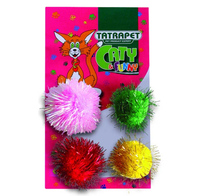 Игрушка Tatrapet Caty funny для кошек, цветные мячики, 4 см