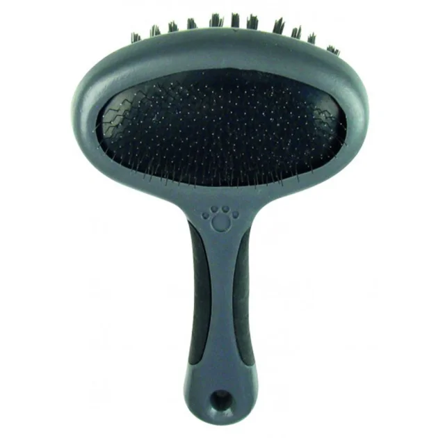 Щетка двухсторонняя Tatrapet Dog Salon для собак силиконовая, 3×18 см