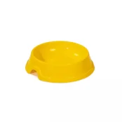 Миска Природа для кота плоская, 0.2 л, желтая