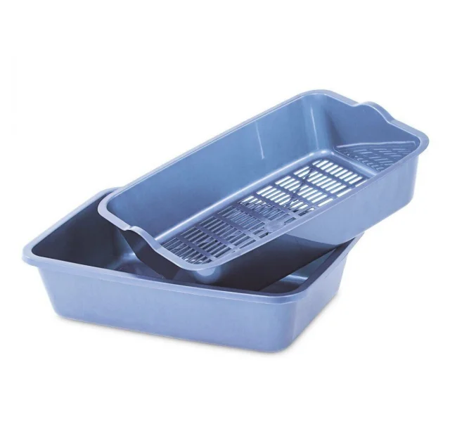 Туалет Природа Барсік для котів, з сіткою, глибокий, 40×30×11 см