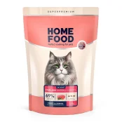 Сухий корм Home Food Hairball Control, для дорослих котів, для виведення шерсті, індичка та ягоди, 1.6 кг