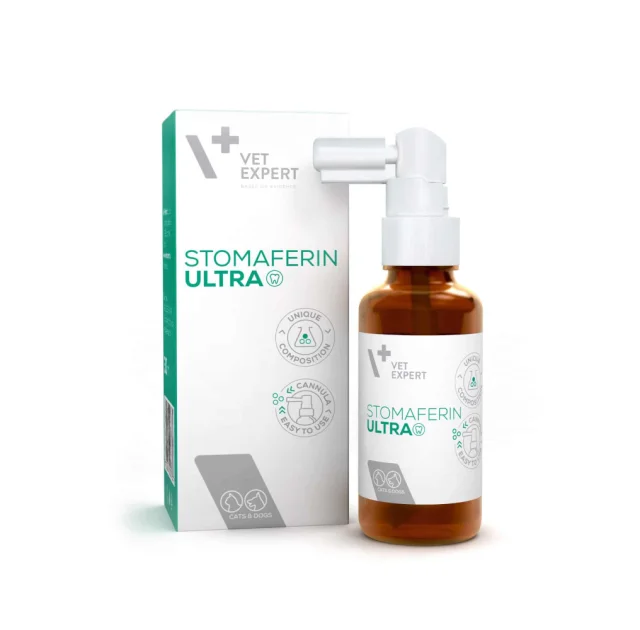 Гель Vet Expert Stomaferin Ultra для підтримання здоров'я ротової порожнини у котів і собак, 30 мл