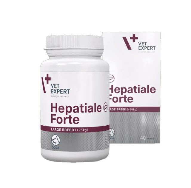 Пищевая добавка Vet Expert Hepatiale Forte Large Breed для поддержки и защиты функций печени у собак больших пород, 40 таблеток