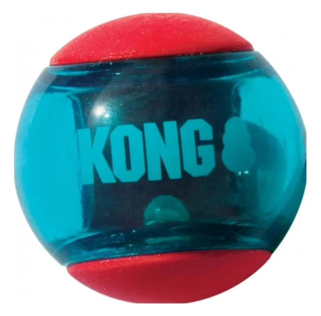 Іграшка KONG Squeezz Action Ball для собак, м'яч-піщалка, M, 6.4 см, червоний