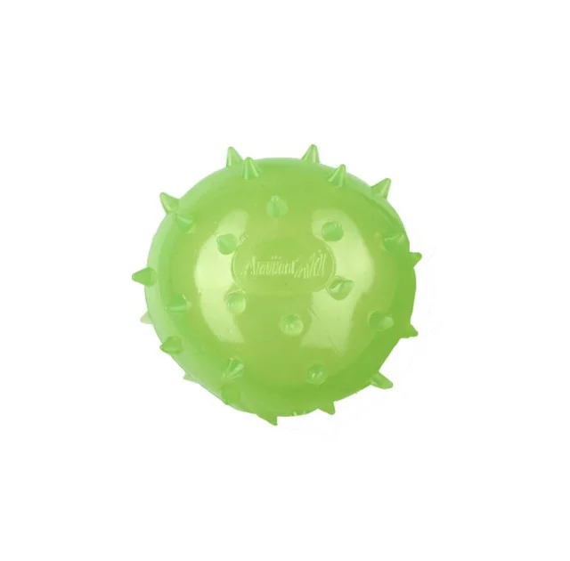 Мяч шипованный AnimAll Fun с пищалкой для собак, 75 мм, зеленый