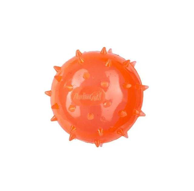 Мяч шипованный, AnimAll Fun с пищалкой для собак, 45 мм, оранжевый.