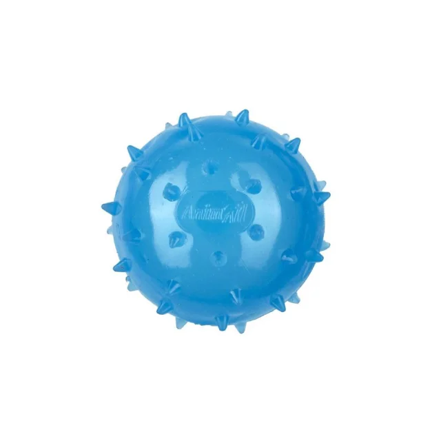 Мяч шипованный AnimAll Fun с пищалкой для собак, 45 мм, синий
