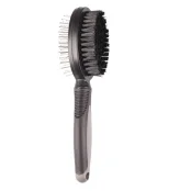 Щітка двостороння Flamingo Comfort 2в1, для собак, S, 21×5.4 см