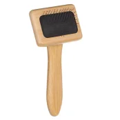 Щітка-пуходерка Flamingo Bamboo для собак, S, 15,3×6.8 см
