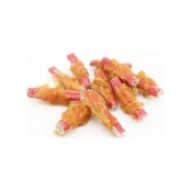 Лакомство Селянські Смаколики для собак, куриные крабовые палочки, крученые,  5-5.5 см, 500г