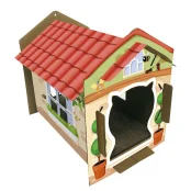 Кігтеточка-будиночок Croci Villa для котів, гофрований картон, 42×35×50 см