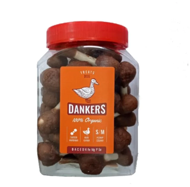 Ласощі Dankers гантелі маленькі з філе качки, для собак, 500 г