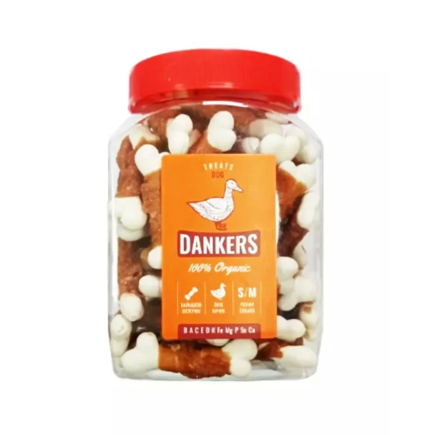 Ласощі Dankers кісточки кальцієві з філе качки, для собак, 500 г