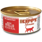 Вологий корм Kippy Mousse для дорослих котів, мус з телятиною, 85 г