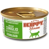 Вологий корм Kippy Mousse для стерилізованих котів, мус з кролятиною, 85 г