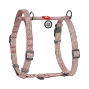 Шлей Waudog Re-cotton анатомическая Н-образный с QR-паспортом, светоотражающий, размер S, Ш 15 мм, а 36-42 см, в 35-50 см, коричневый