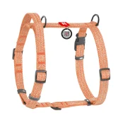 Шлей Waudog Re-cotton анатомическая Н-образный с QR-паспортом для собак с ручкой, светоотражающий, фастекс, L, Ш: 25 мм, А: 60-85 см, В: 60-100 см, оранжевый