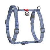 Шлей Waudog Re-cotton анатомическая Н-образный с ручкой, QR-паспортом для собак, светоотражающий, L, Ш: 25 мм, А: 60-85 см, В: 60-100 см, синий