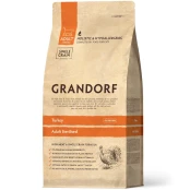 Сухий корм Grandorf Turkey Sterilized для стерилізованих котів, з індичкою, 400 г