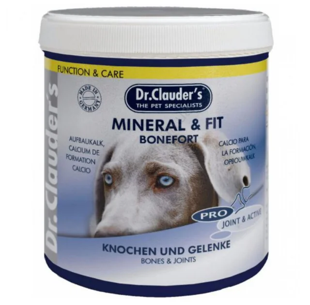 Вітамінно-мінеральна добавка Dr.Clauder's Mineral & Fit Bonefort для собак, у період росту, при стресах та навантаженні, 500 г